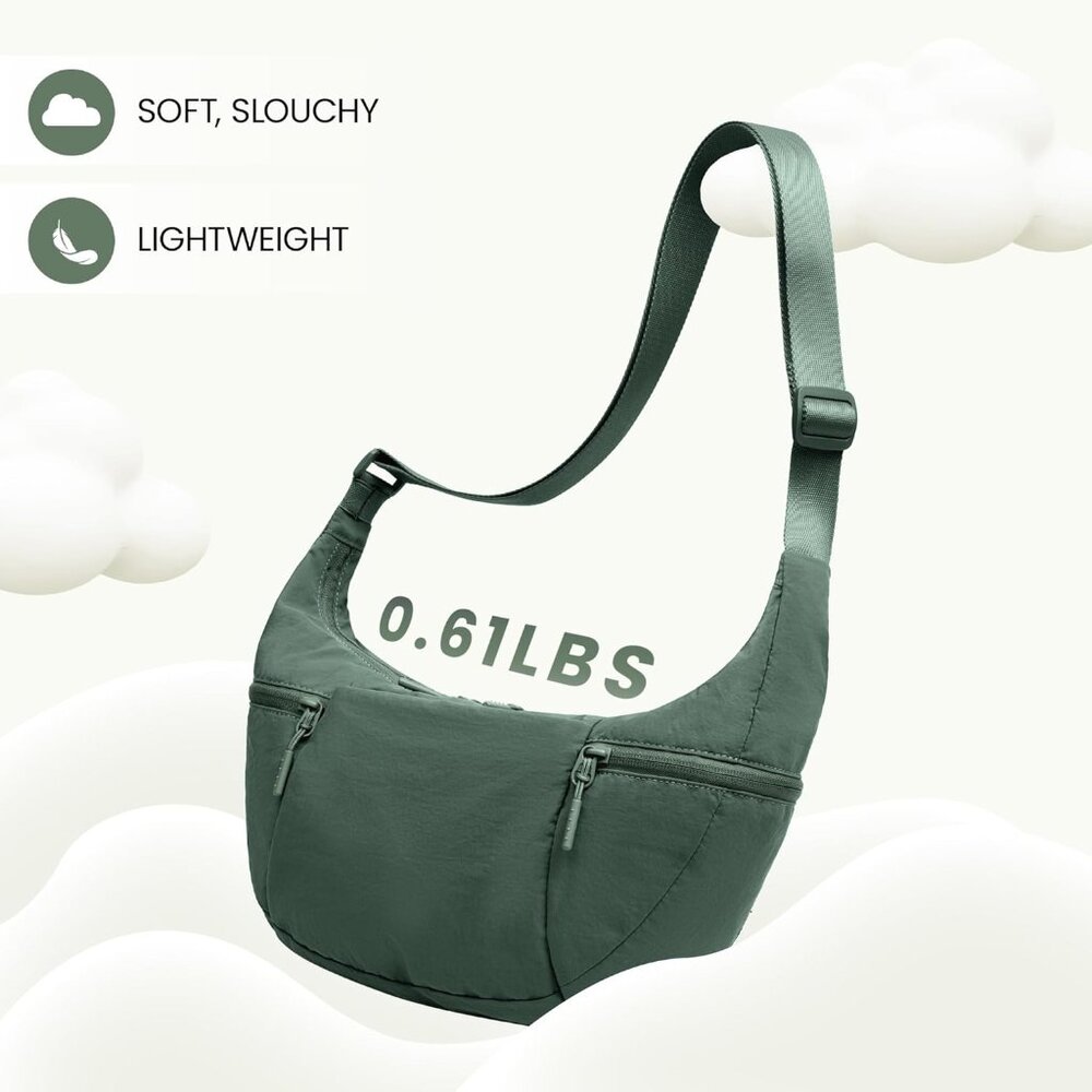 Adjustable Strap Nylon Dumpling Bag - Spacious & … - image 3